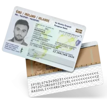 فایل لایه باز آیدی کارت ایرلند (Ireland ID Card)